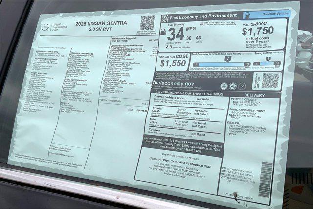 new 2025 Nissan Sentra car, priced at $25,695