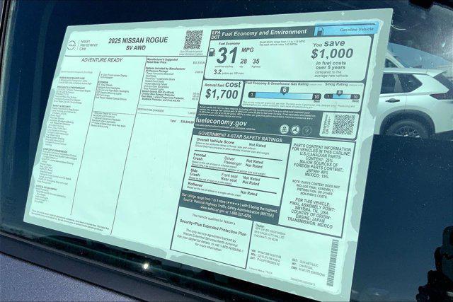 new 2025 Nissan Rogue car, priced at $34,040