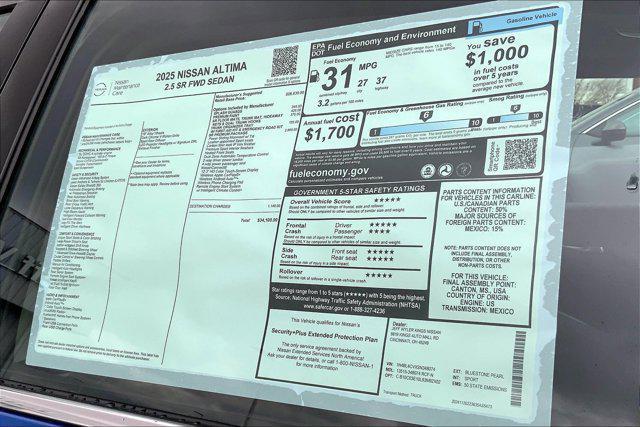 new 2025 Nissan Altima car, priced at $31,094