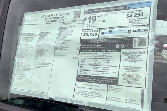 new 2025 Nissan Frontier car, priced at $40,856