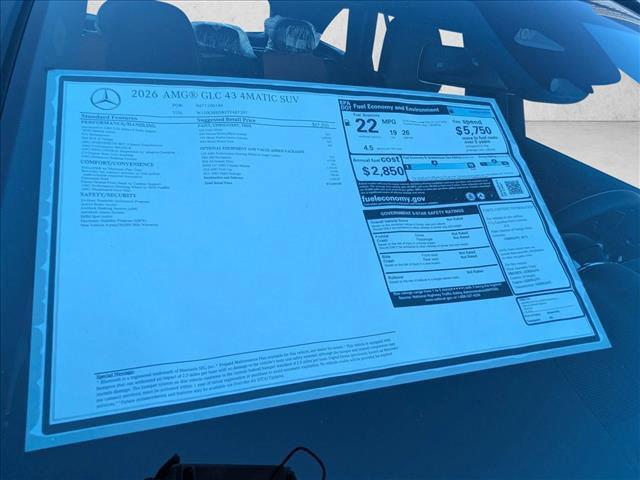 new 2026 Mercedes-Benz AMG GLC 43 car, priced at $73,055