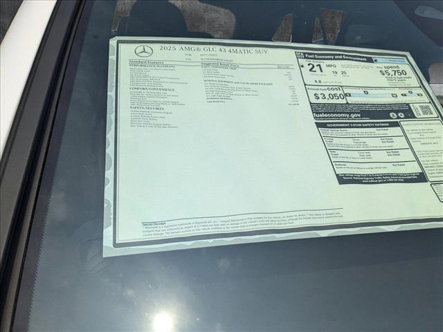 new 2025 Mercedes-Benz AMG GLC 43 car, priced at $71,150