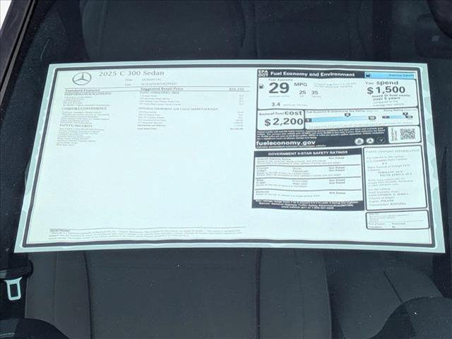 new 2025 Mercedes-Benz C-Class car, priced at $51,085