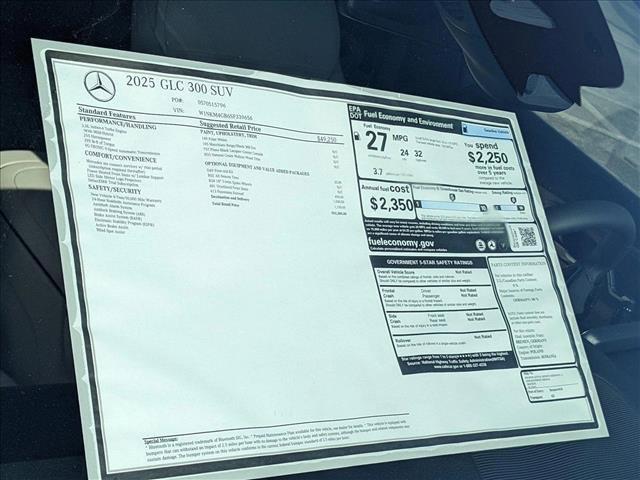 new 2025 Mercedes-Benz GLC 300 car, priced at $52,385