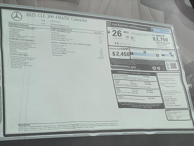 new 2025 Mercedes-Benz CLE 300 car, priced at $68,500