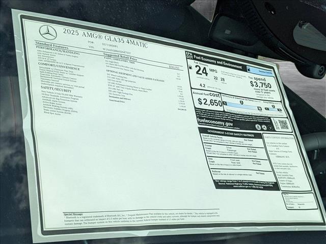 new 2025 Mercedes-Benz AMG GLA 35 car, priced at $64,580