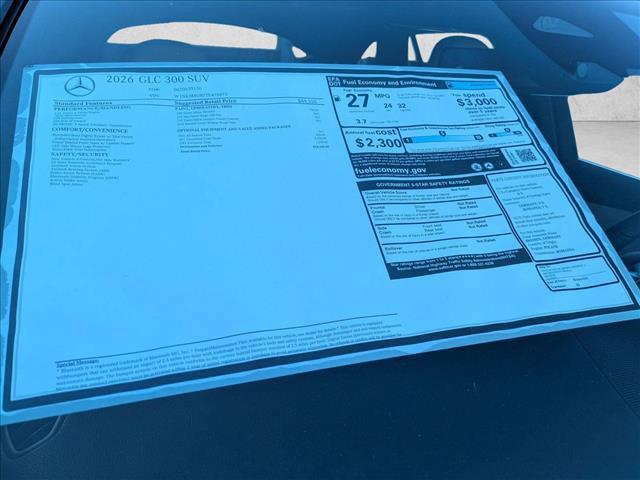 new 2026 Mercedes-Benz GLC 300 car, priced at $54,350