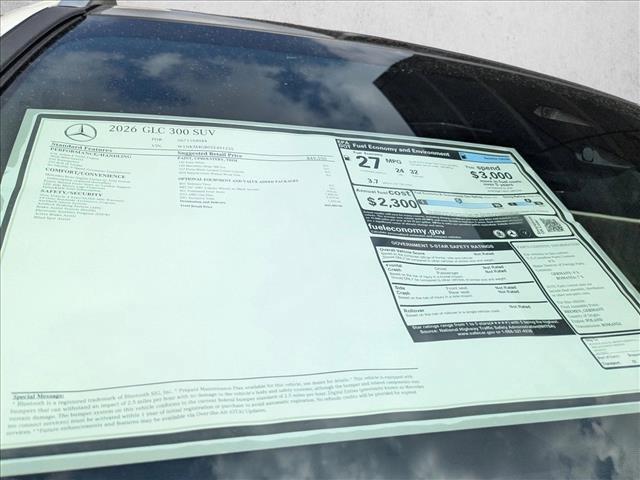 new 2026 Mercedes-Benz GLC 300 car, priced at $55,400