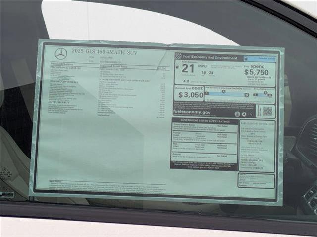 new 2025 Mercedes-Benz GLS 450 car, priced at $97,430