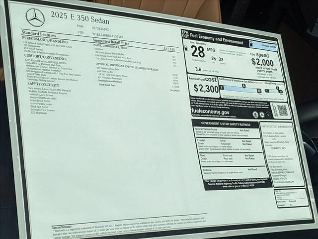 used 2025 Mercedes-Benz E-Class car, priced at $57,777