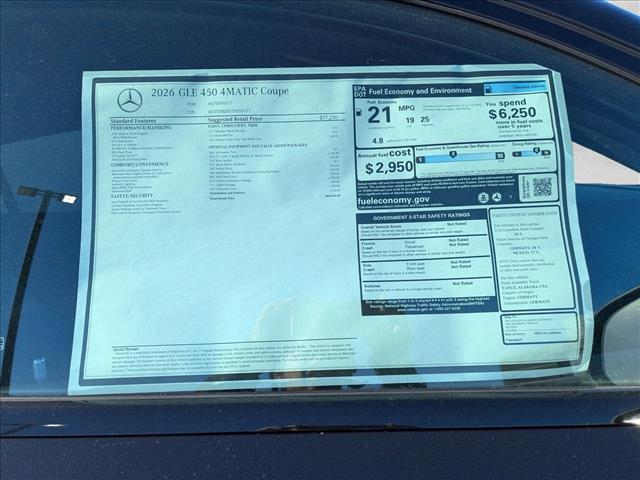 new 2026 Mercedes-Benz GLE 450 car, priced at $85,460