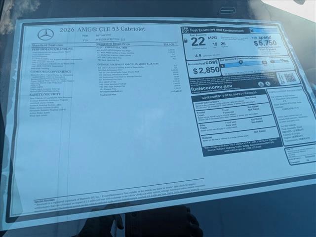 new 2026 Mercedes-Benz AMG CLE 53 car, priced at $102,625