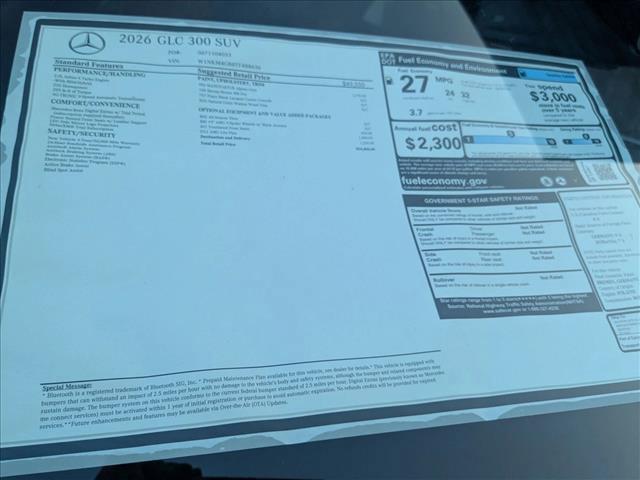 new 2026 Mercedes-Benz GLC 300 car, priced at $54,800