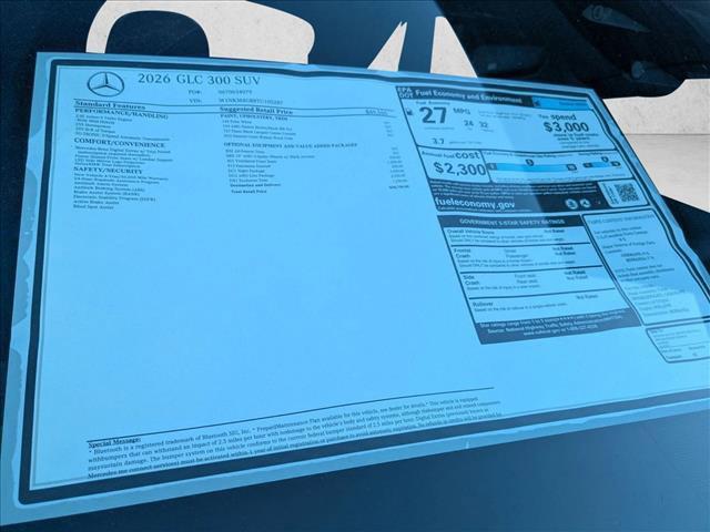 new 2026 Mercedes-Benz GLC 300 car, priced at $58,750