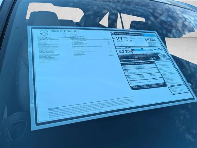 new 2026 Mercedes-Benz GLC 300 car, priced at $53,700