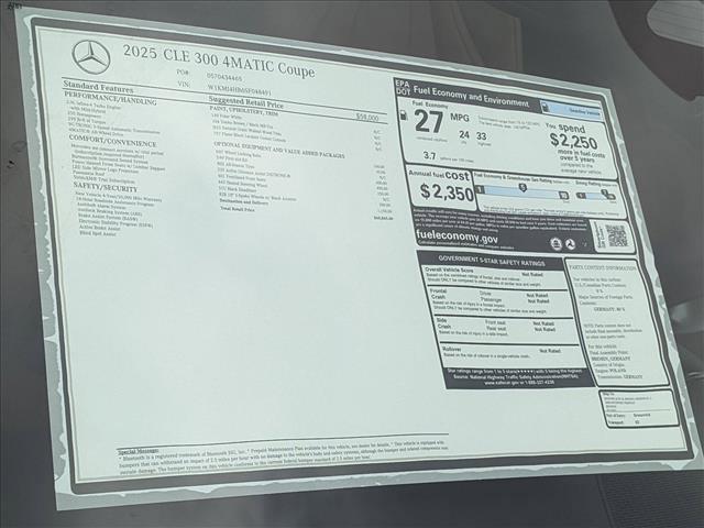 new 2025 Mercedes-Benz CLE 300 car, priced at $60,845