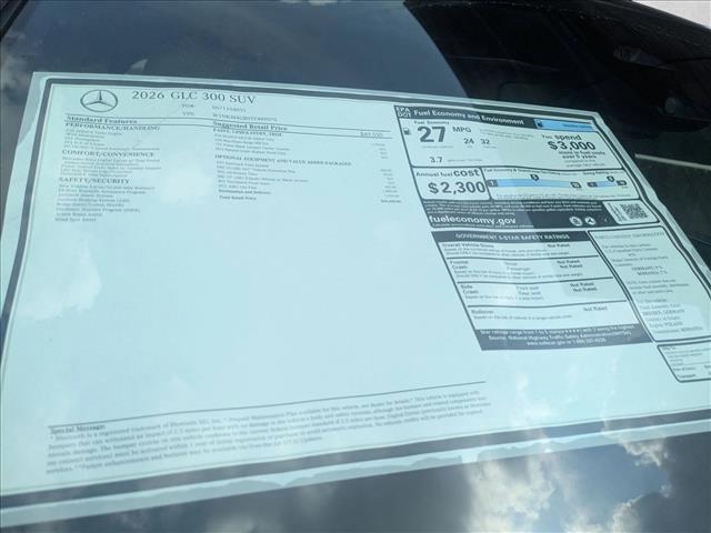 new 2026 Mercedes-Benz GLC 300 car, priced at $55,450
