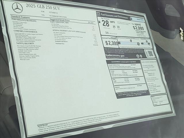 used 2025 Mercedes-Benz GLB 250 car, priced at $41,777