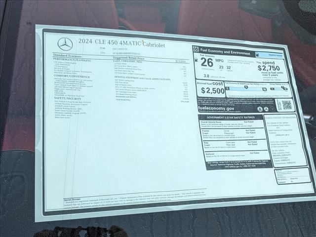 new 2024 Mercedes-Benz CLE 450 car, priced at $78,115