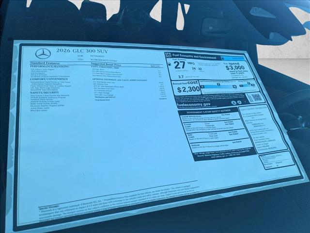 new 2026 Mercedes-Benz GLC 300 car, priced at $58,000