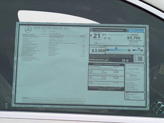new 2025 Mercedes-Benz GLS 450 car, priced at $91,775