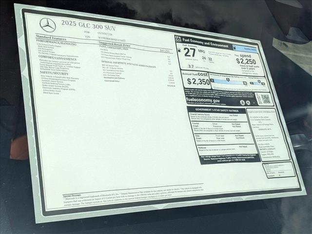 new 2025 Mercedes-Benz GLC 300 car, priced at $54,550