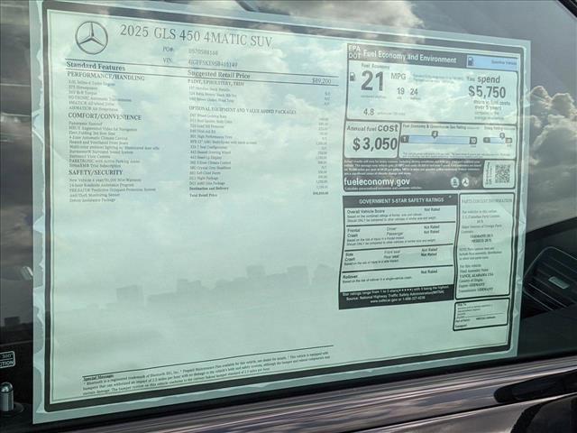 new 2025 Mercedes-Benz GLS 450 car, priced at $98,850