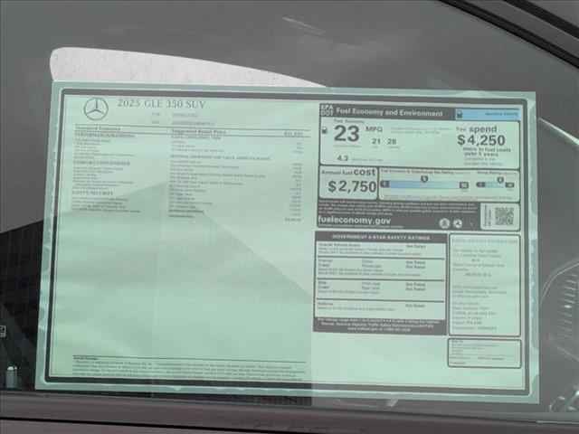 new 2025 Mercedes-Benz GLE 350 car, priced at $70,485