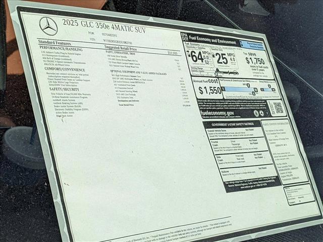 new 2025 Mercedes-Benz GLC 350e car, priced at $70,550