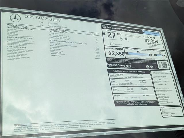 new 2025 Mercedes-Benz GLC 300 car, priced at $59,050