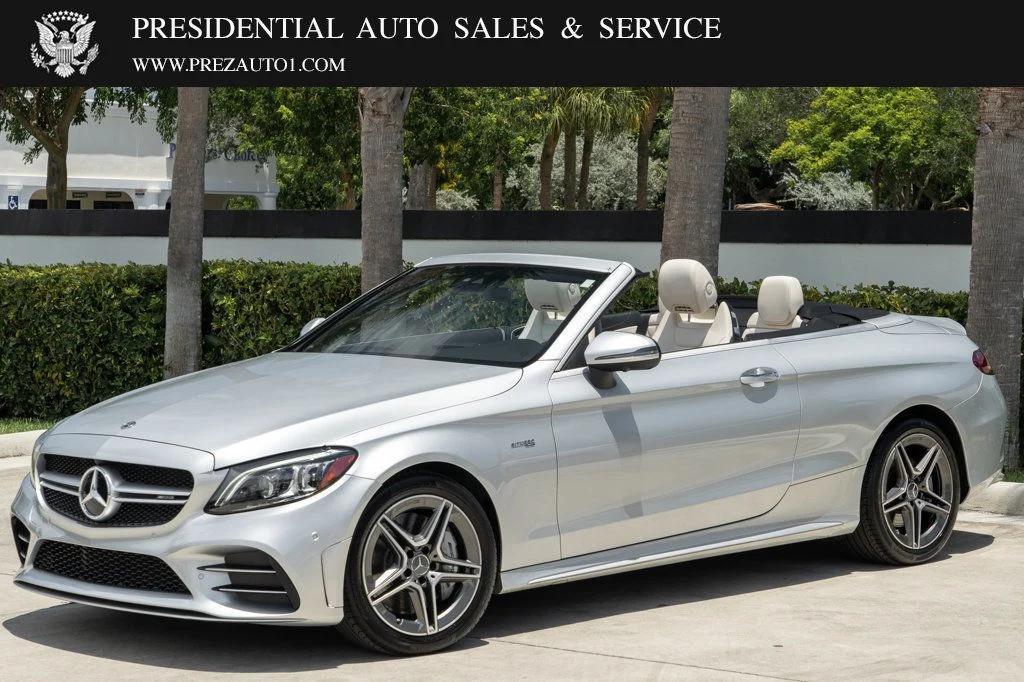 used 2021 Mercedes-Benz AMG C 43 car, priced at $44,995