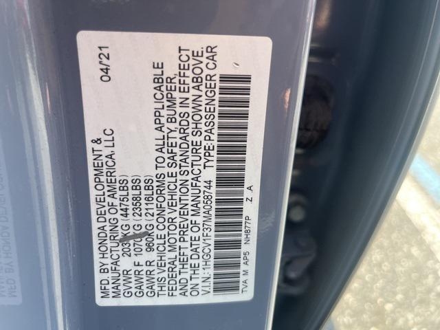 used 2021 Honda Accord car, priced at $25,249