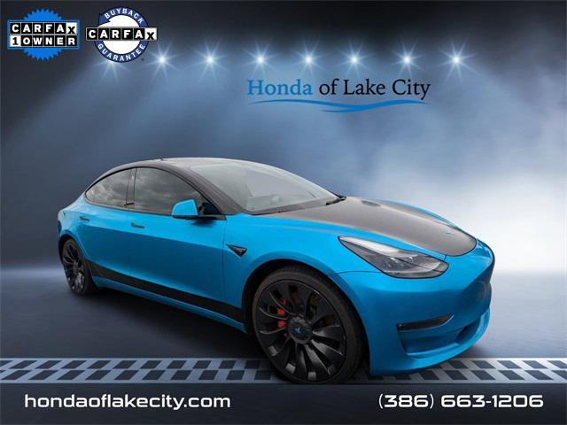 used 2022 Tesla Model 3 car, priced at $27,946