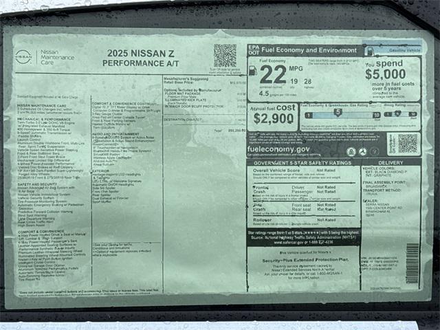 new 2025 Nissan Z car, priced at $52,649
