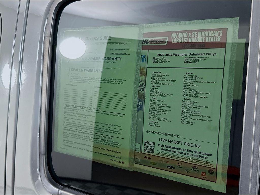 used 2021 Jeep Wrangler Unlimited car, priced at $26,799