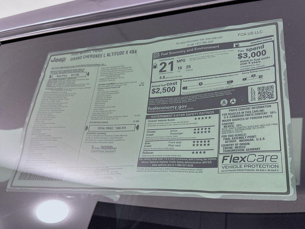 new 2025 Jeep Grand Cherokee L car, priced at $44,272