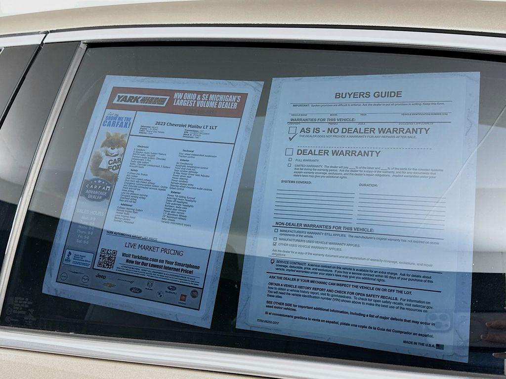 used 2023 Chevrolet Malibu car, priced at $16,799