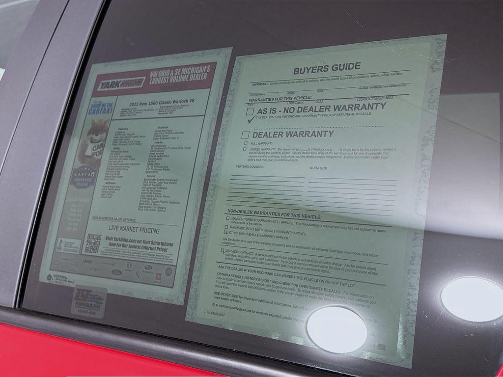 used 2022 Ram 1500 Classic car, priced at $33,399