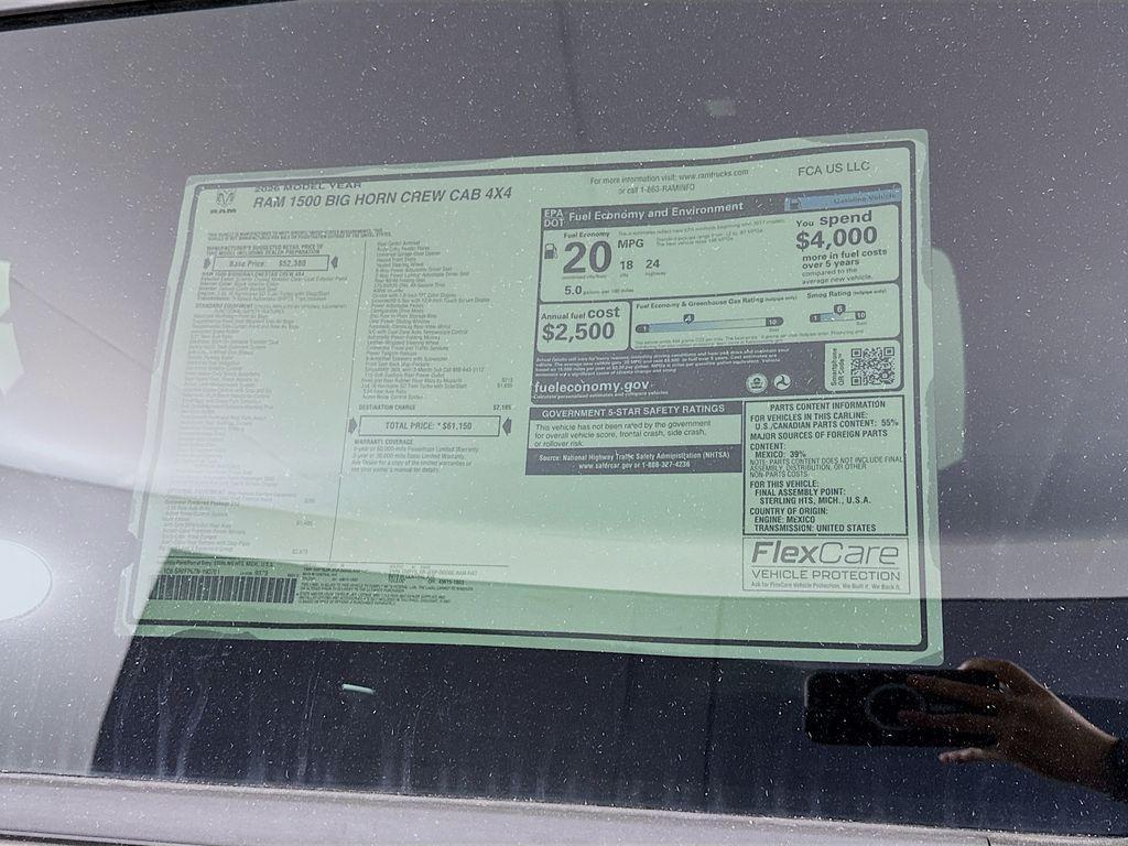 new 2026 Ram 1500 car, priced at $51,890