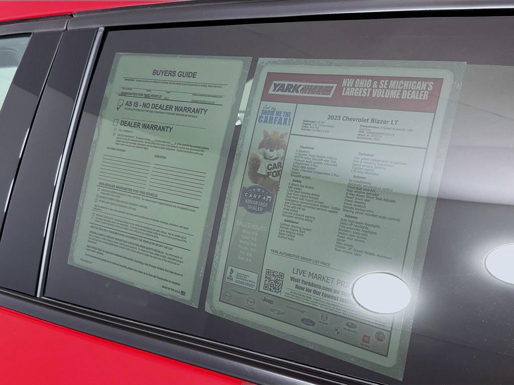 used 2023 Chevrolet Blazer car, priced at $21,499