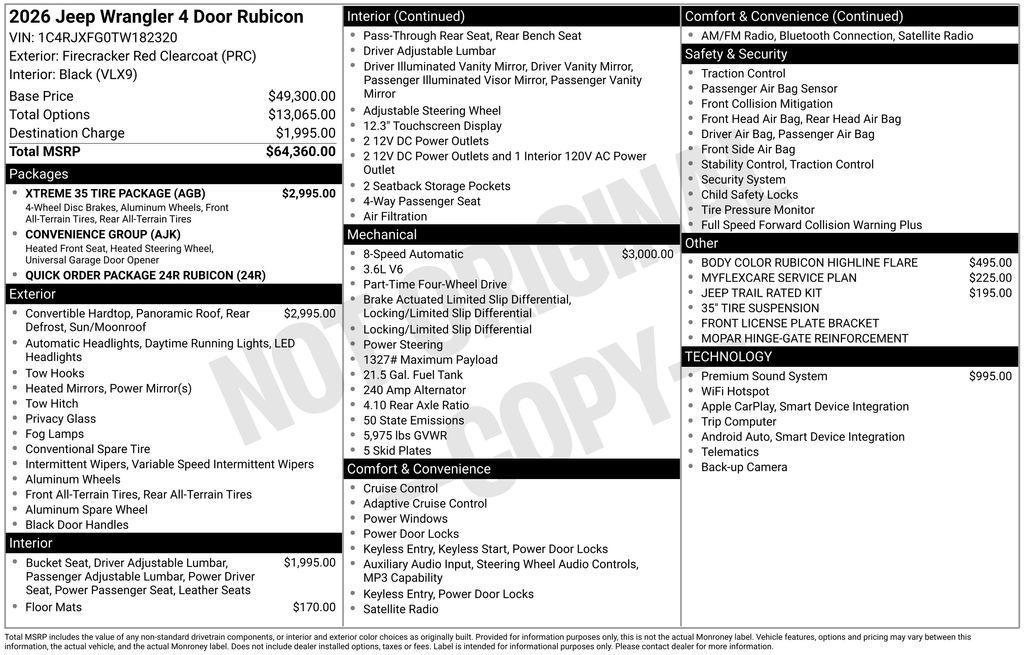new 2026 Jeep Wrangler car, priced at $58,773