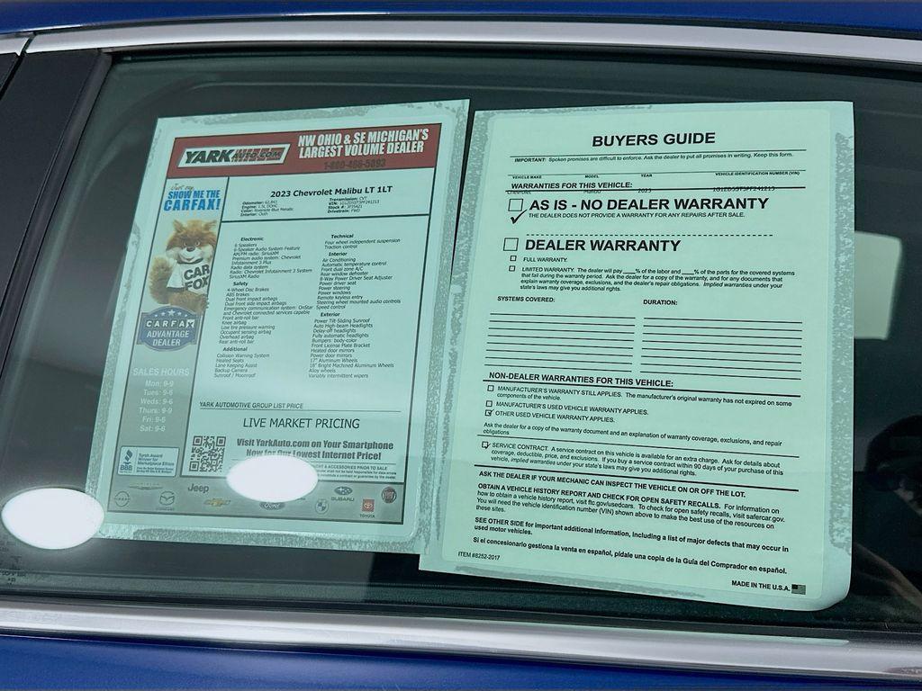 used 2023 Chevrolet Malibu car, priced at $16,799