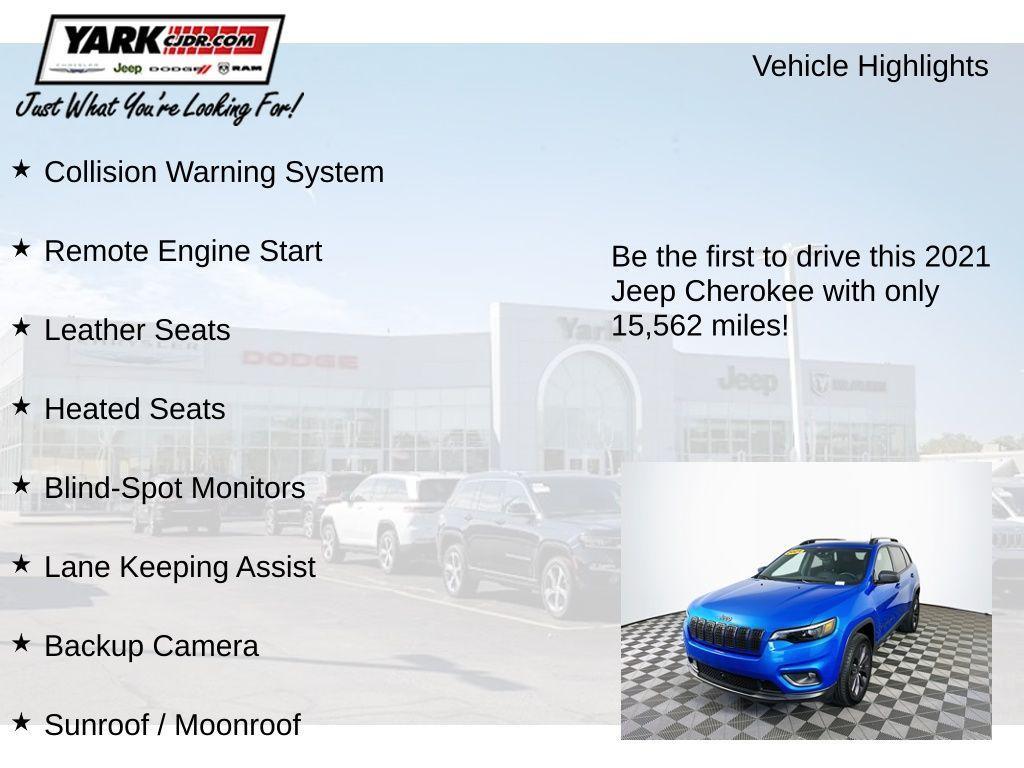 used 2021 Jeep Cherokee car, priced at $24,799