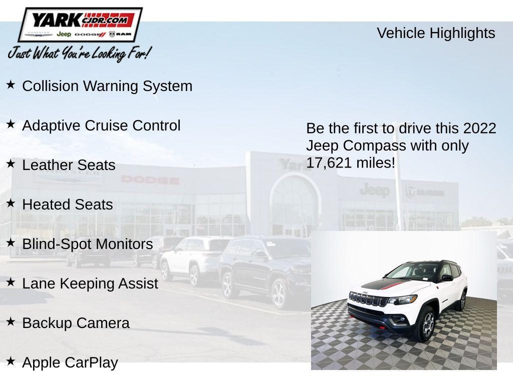 used 2022 Jeep Compass car, priced at $23,900