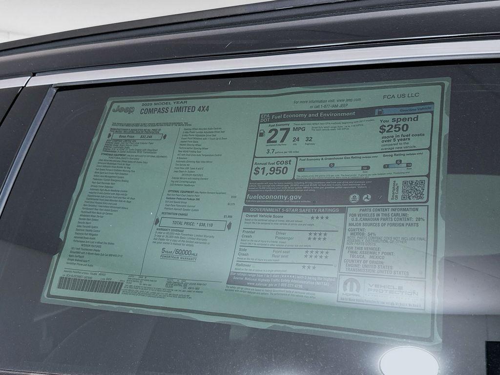 new 2025 Jeep Compass car, priced at $35,348