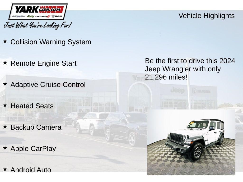 used 2024 Jeep Wrangler car, priced at $34,855