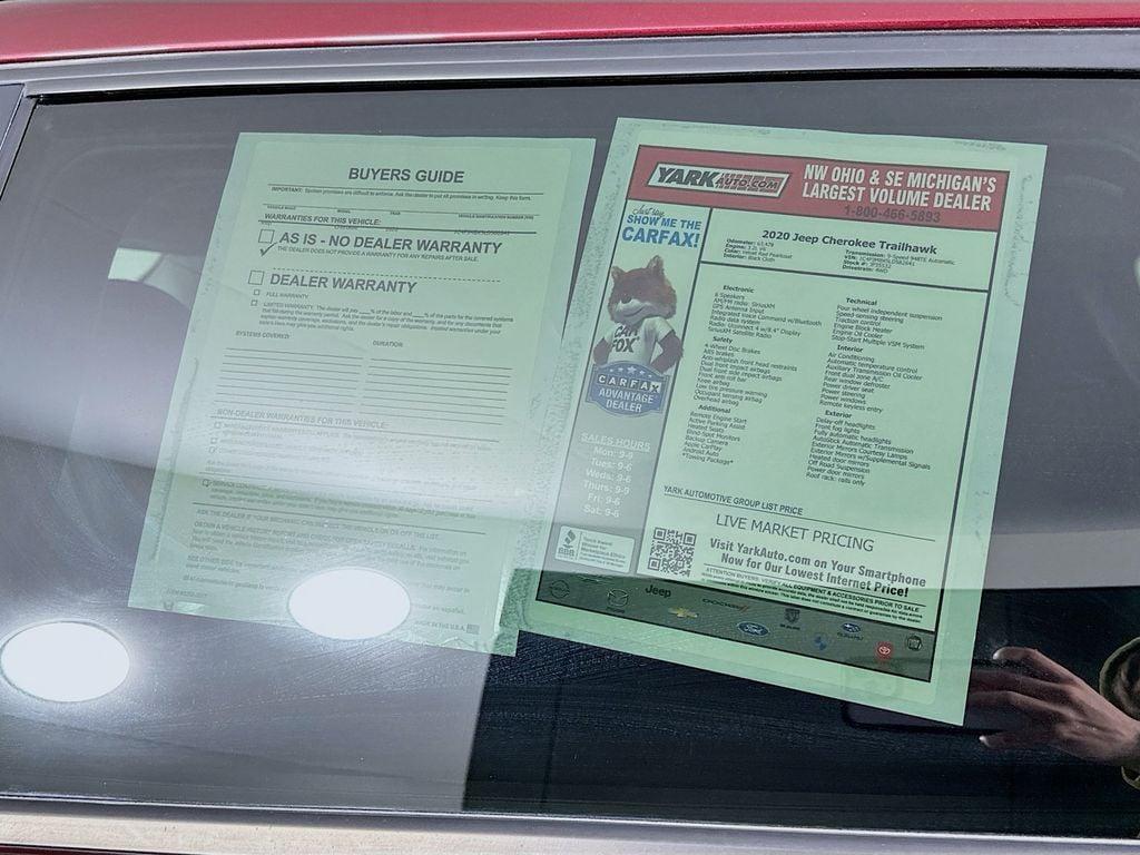 used 2020 Jeep Cherokee car, priced at $19,700