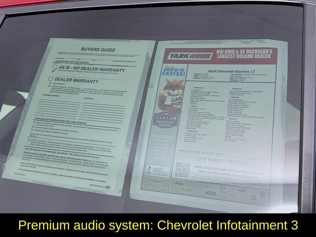 used 2024 Chevrolet Equinox car, priced at $21,599