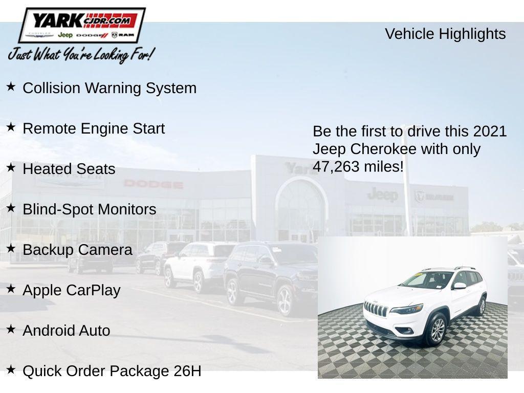 used 2021 Jeep Cherokee car, priced at $20,499