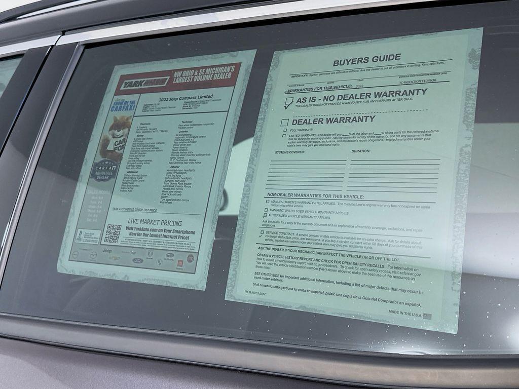 used 2022 Jeep Compass car, priced at $21,998
